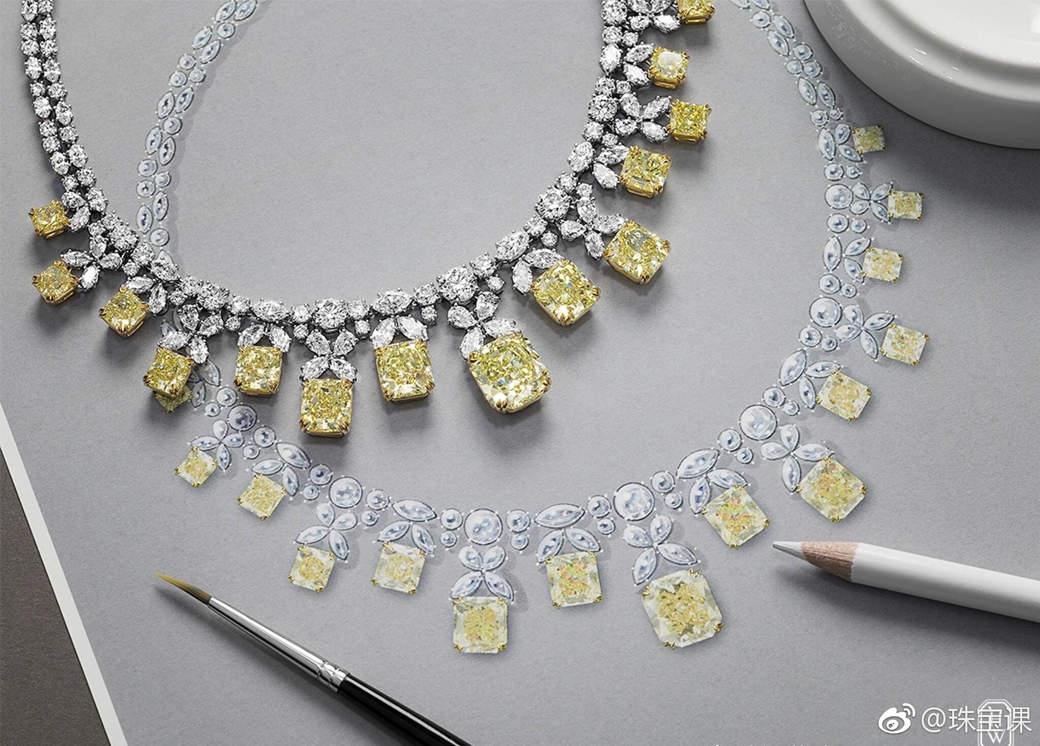 对漂亮的珠宝手绘没有任何抵抗力!