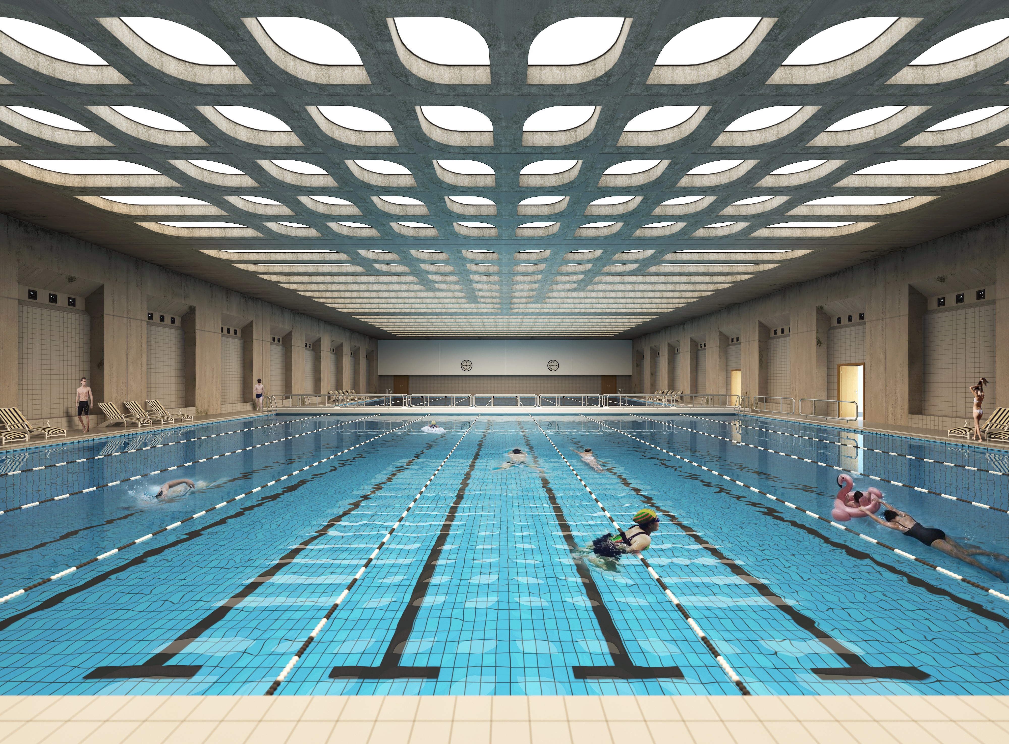 伦敦游泳馆局部临摹 - 效果图交流区-建e室内设计网