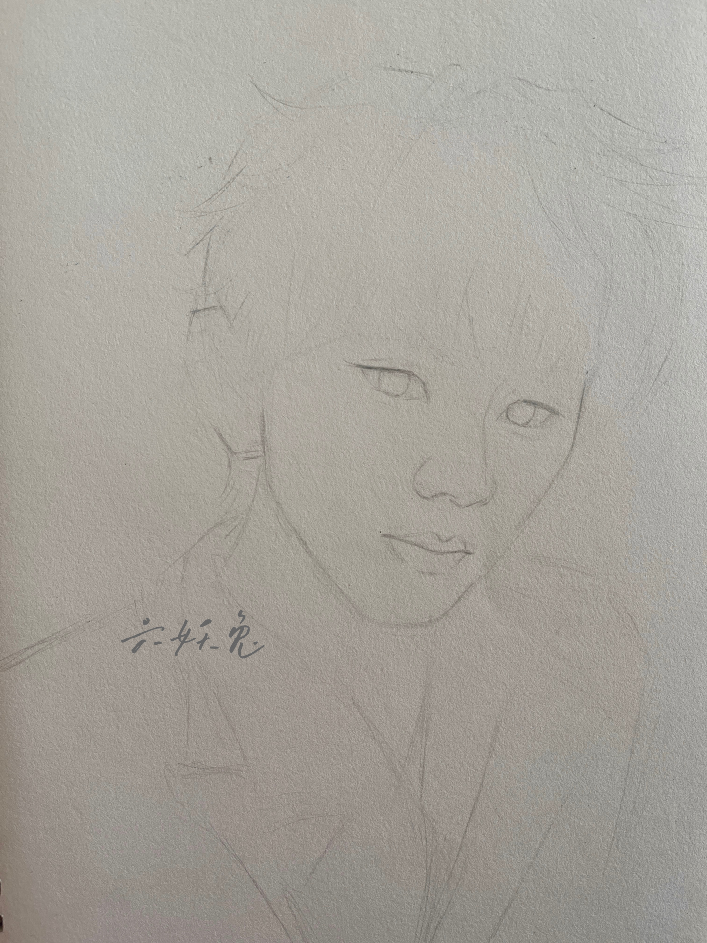 给粉丝画的马嘉祺过程