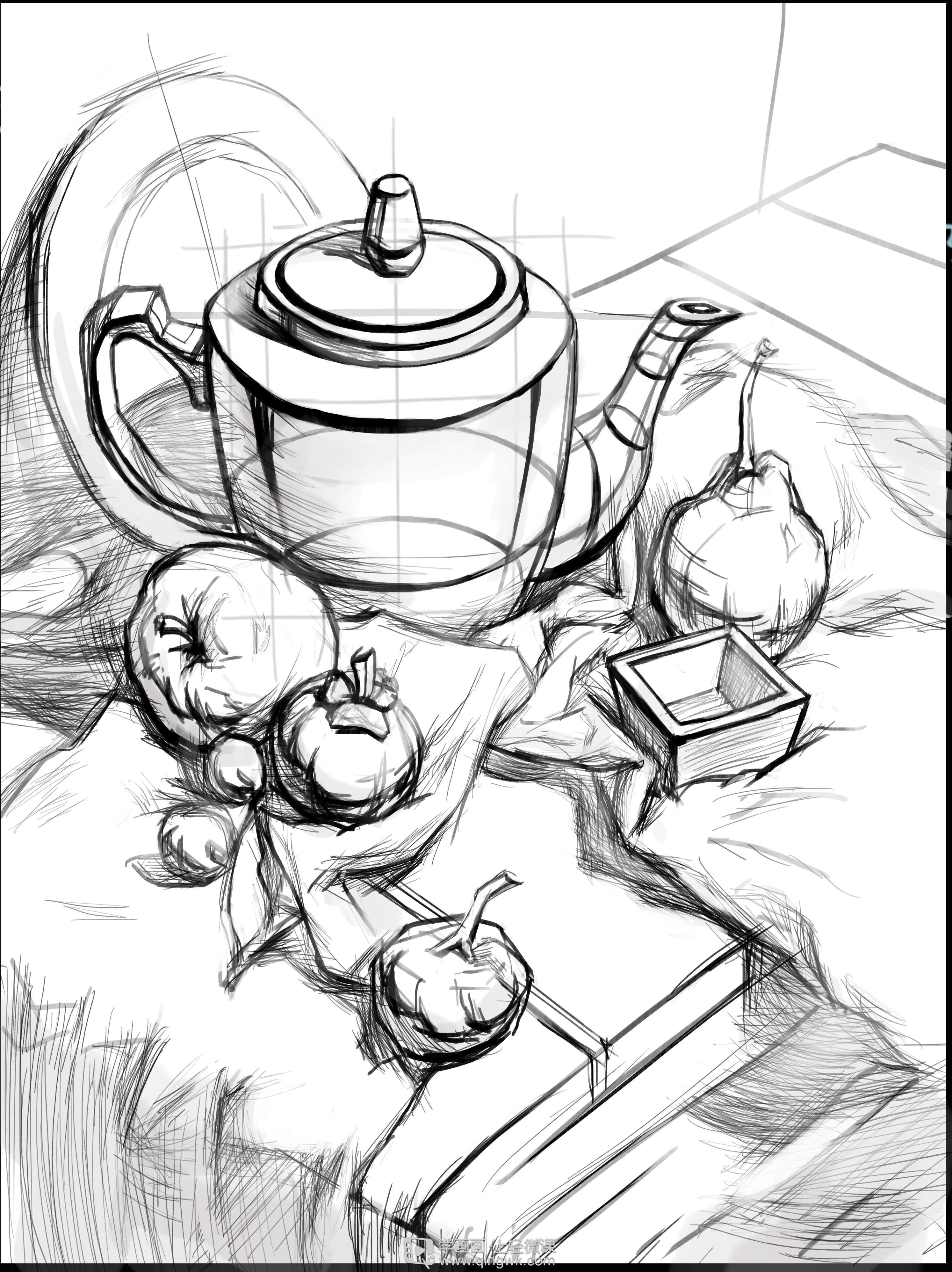 rh3204咩咩怪临摹静物组合