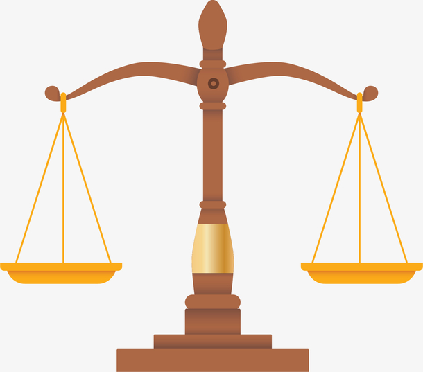 金色棕色法律天平