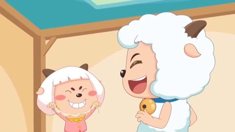 过年了喜羊羊和冰冰羊一起包饺子,你们吃饺子了吗?