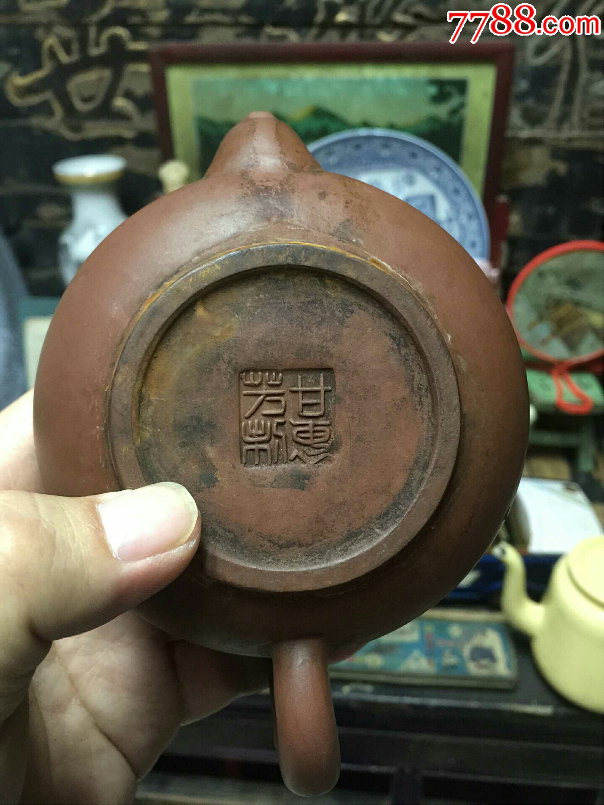 甘惠芳款老紫砂壶