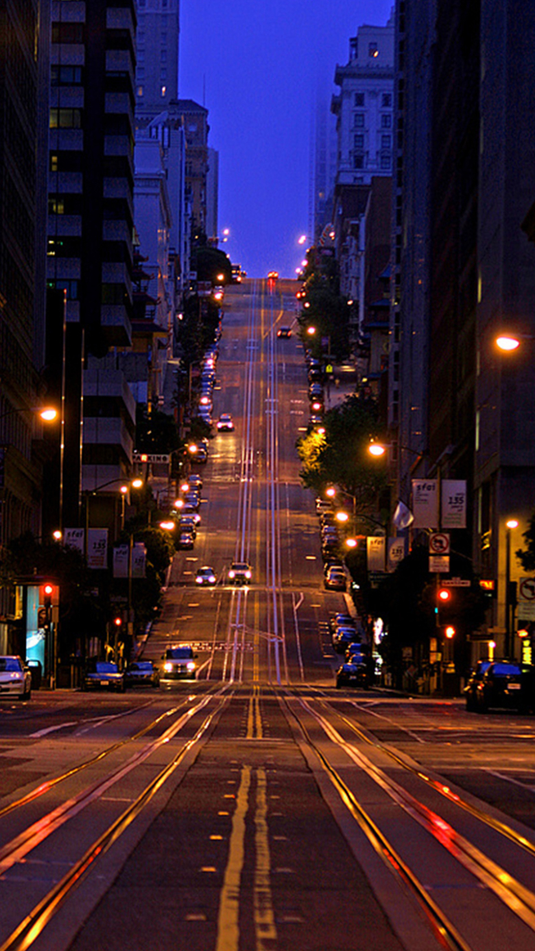城市夜晚繁华都市车流h5背景
