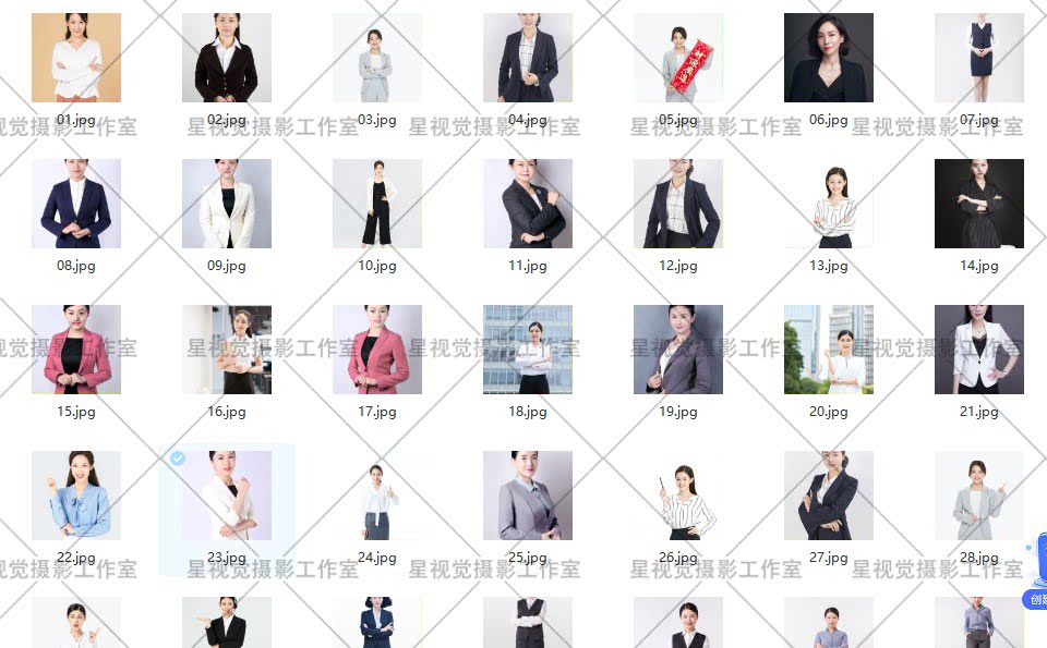 46款职业形象照换装模版女半身正装服装免抠psd衣服分层素材x19