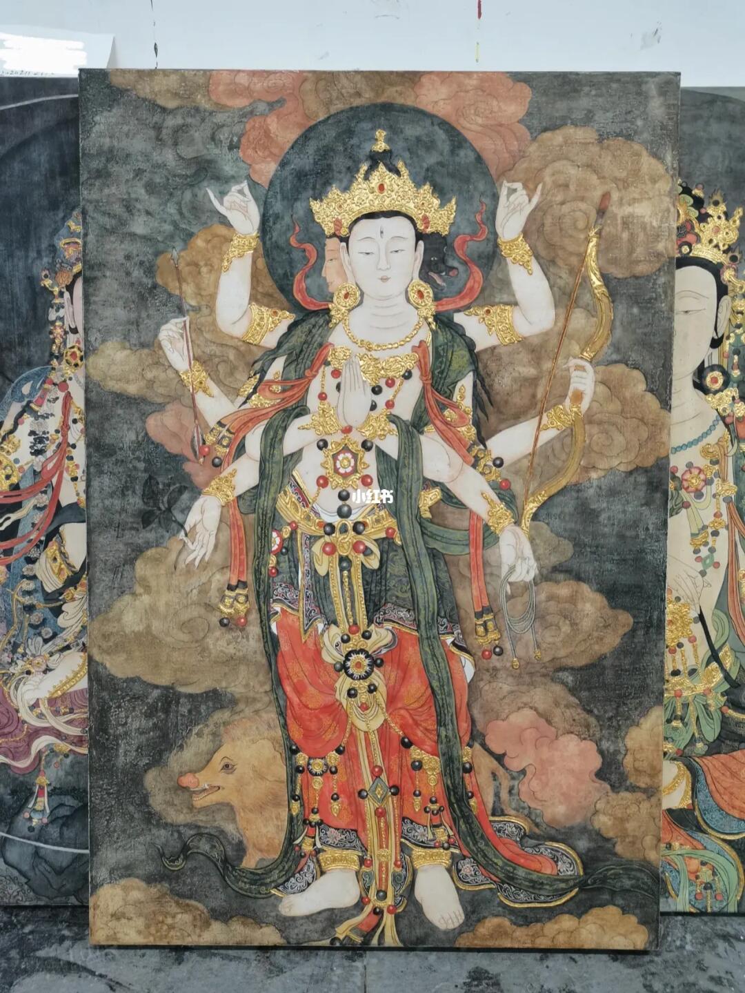 法海寺壁画临摹摩利支天