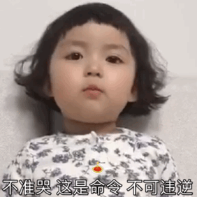 不准哭 这是命令 不可违逆(萌娃罗熙动图表情包)