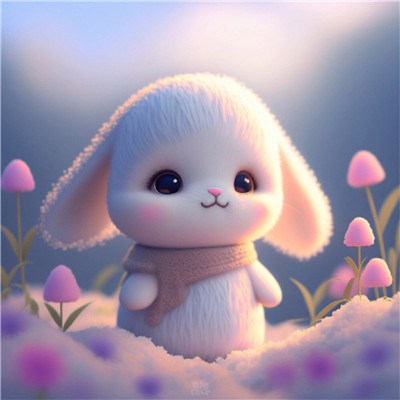 2023年兔年可爱兔子好运头像图片