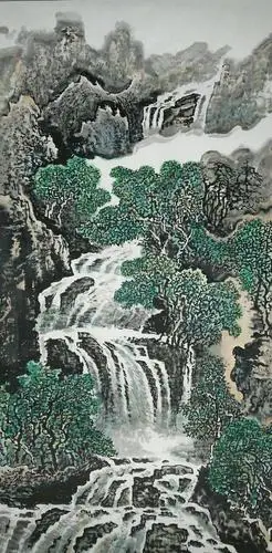 当代著名中国画家唐鹏高山水画欣赏