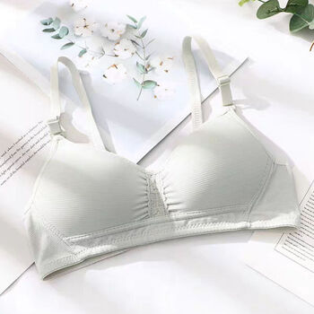 shinokoo少女文胸女高中大学生清纯内衣薄款无钢圈防下垂大胸显胸小