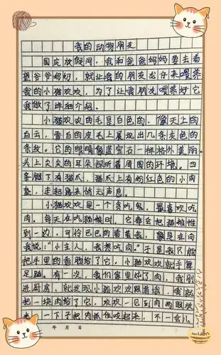 部编版四年级语文下册第四单元习作《我的动物朋友》