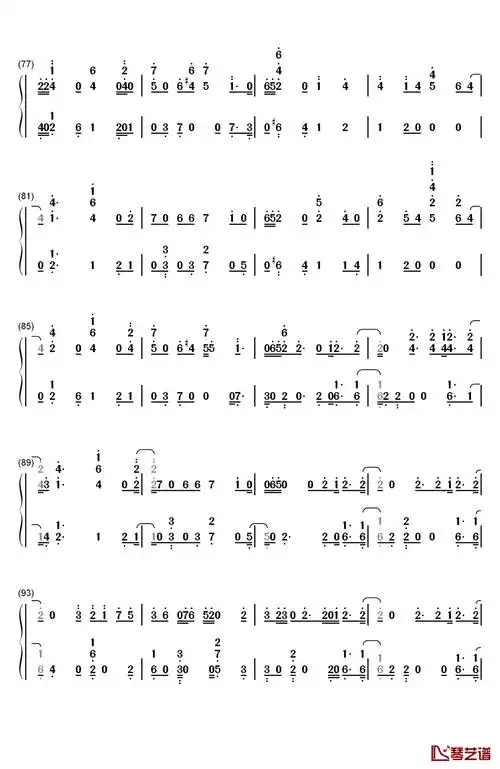 134340钢琴简谱-数字双手-防弹少年团