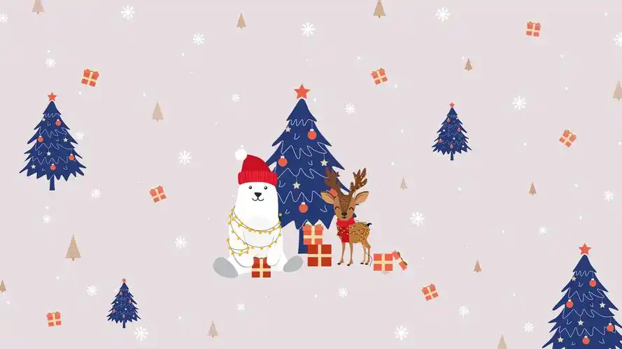 圣诞可爱背景壁纸高清大图预览1920x1080_节日壁纸下载_墨鱼部落格