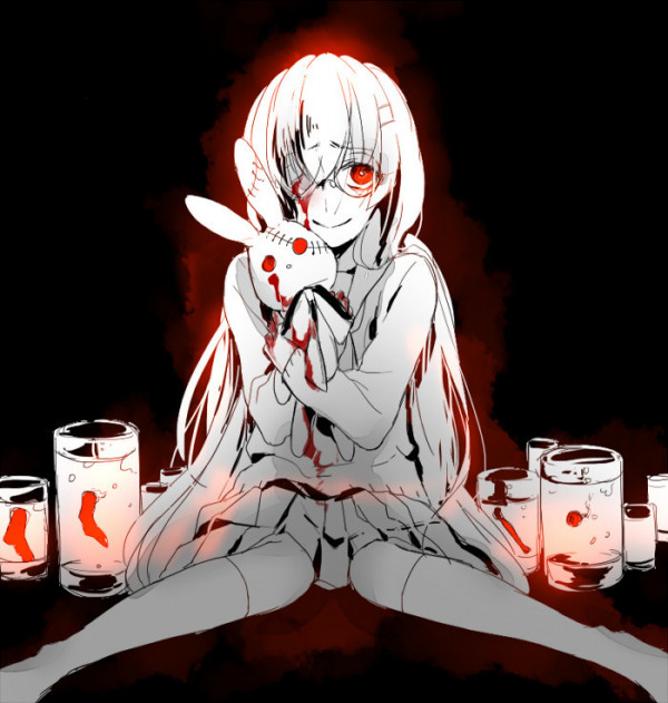 女生头像动漫可怕黑暗冷酷带血黑暗血腥一点