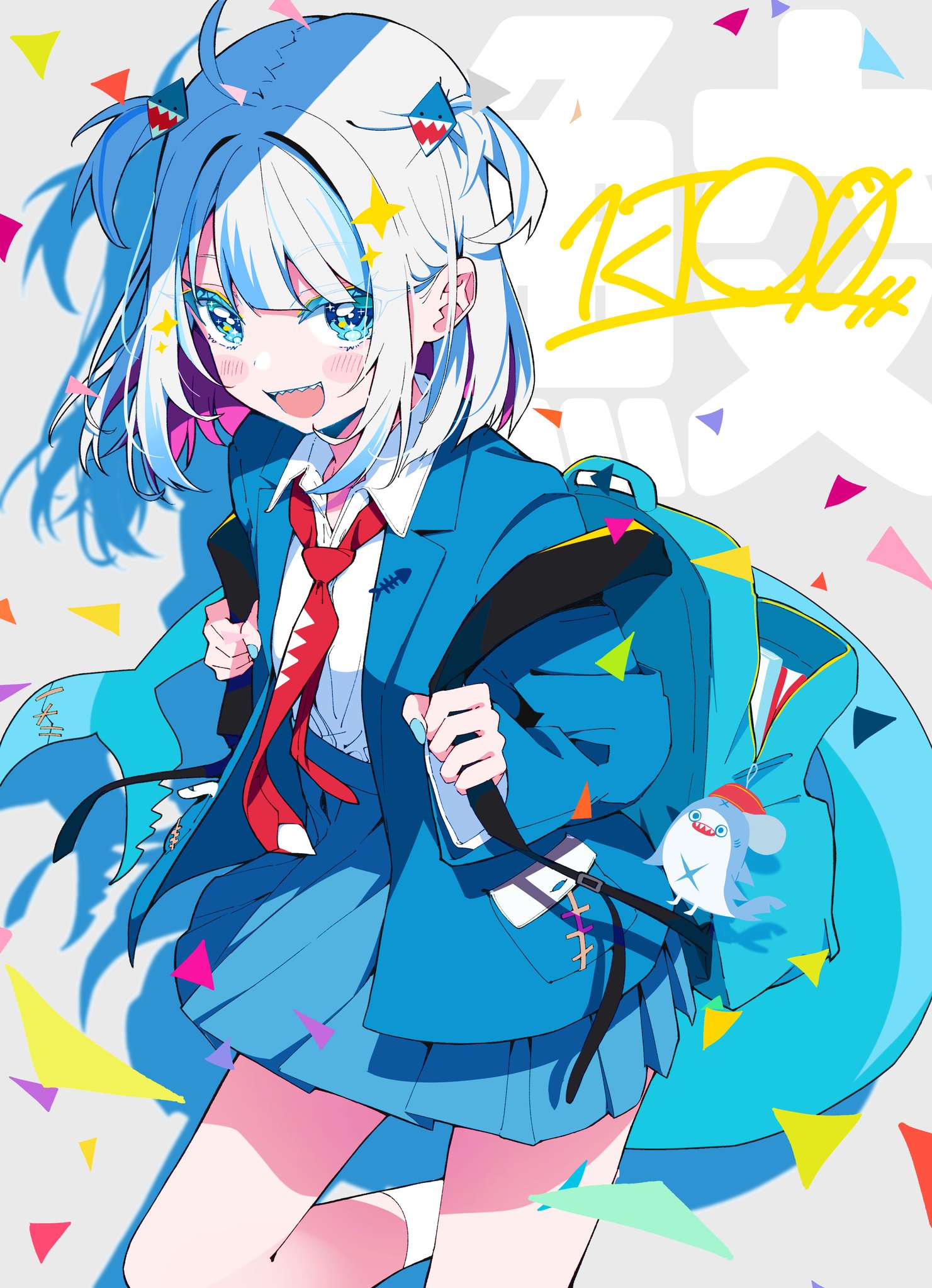 穿上不同衣服的小鲨鱼,都好可爱啊[期待]#虚拟主播