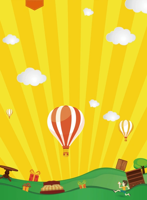 卡通扁平插画海报背景