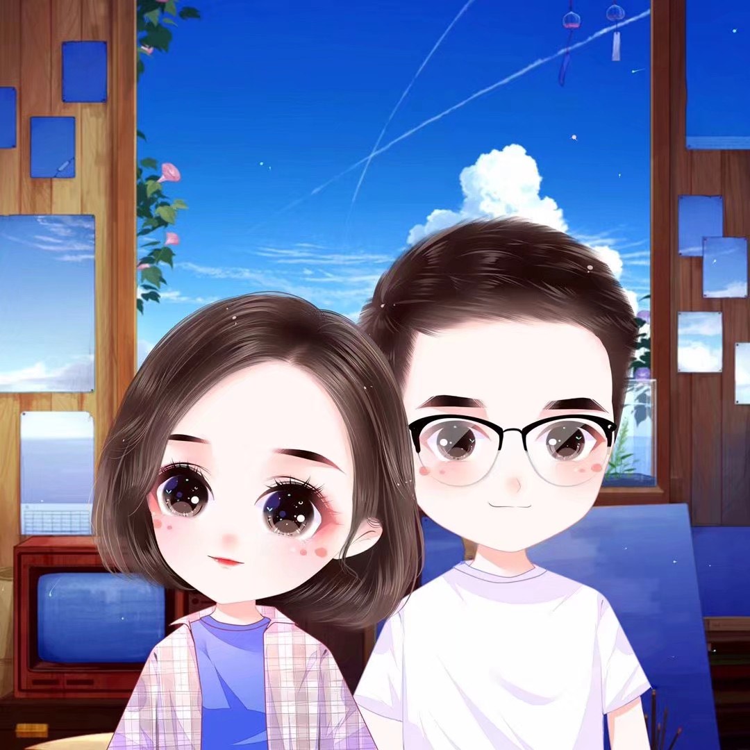 漫画头像里的爱情,简单美好,甜蜜幸福