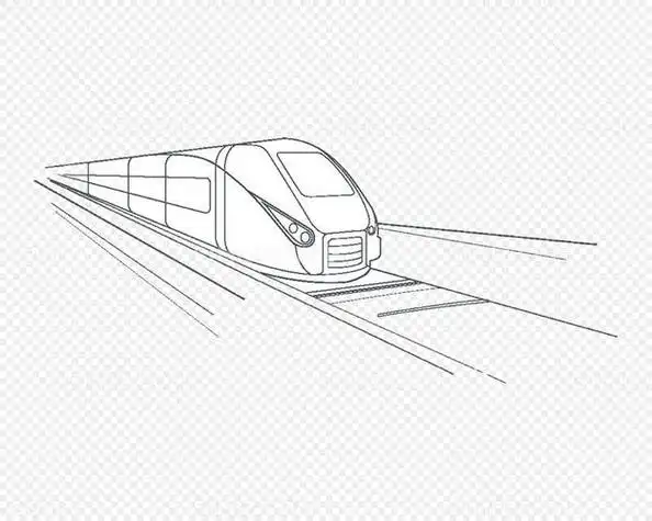 地铁简笔画涂色