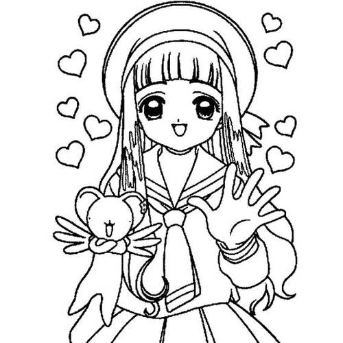 卡通人物简笔画女孩头像图片大全可爱