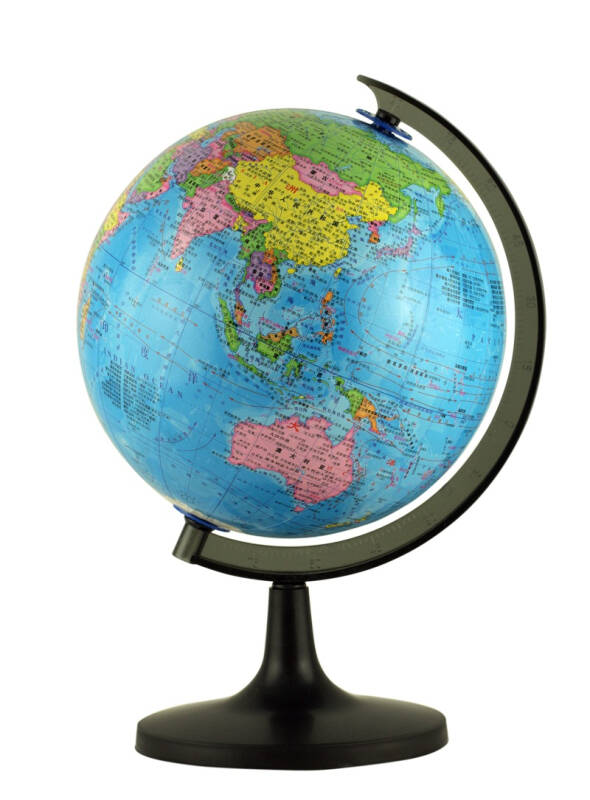 贴纸地球仪(18.2cm 中文政区版)
