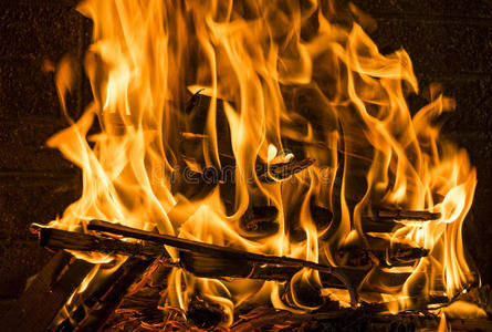 木炭火图片