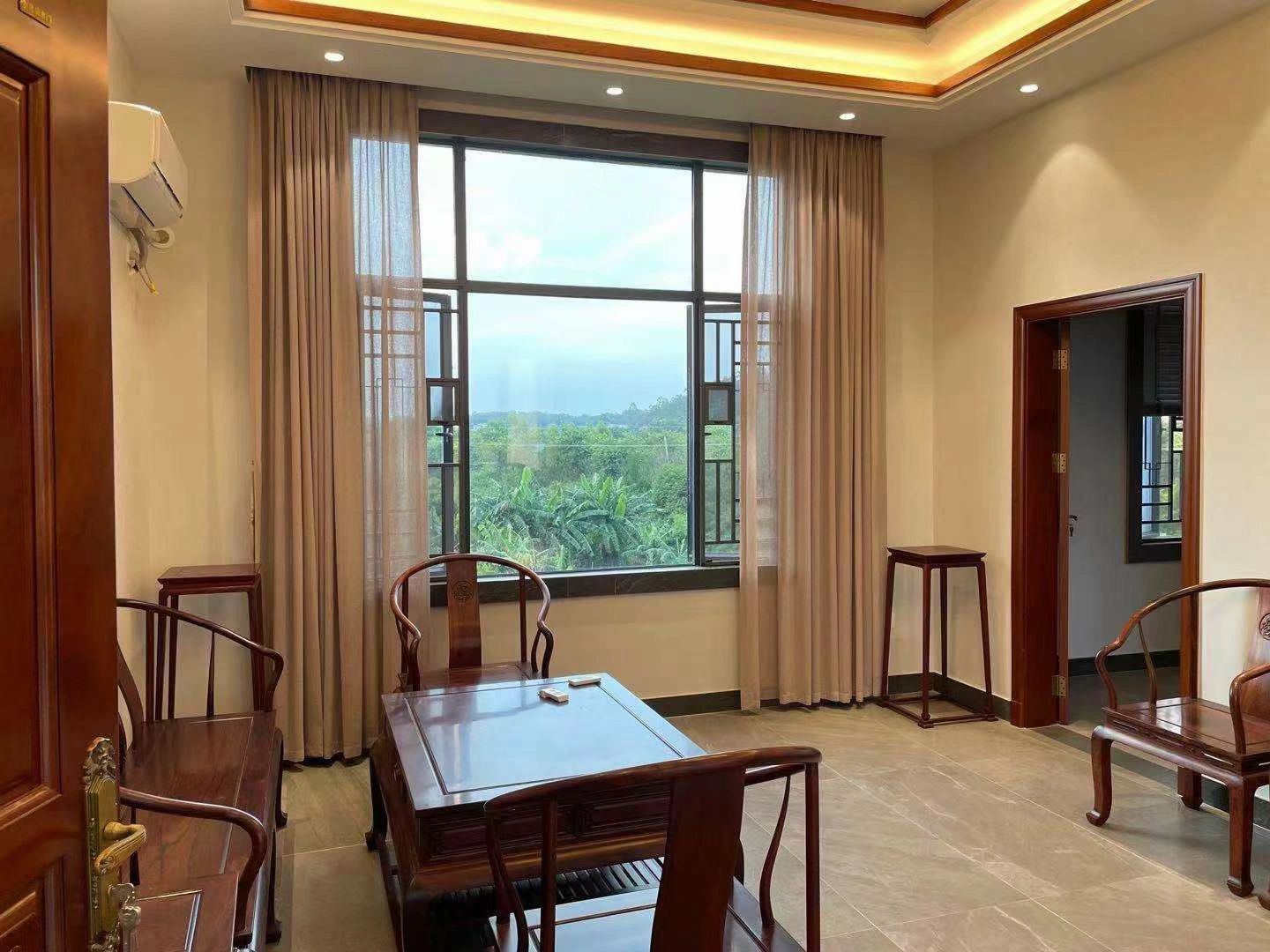 中式红木家具窗帘搭配