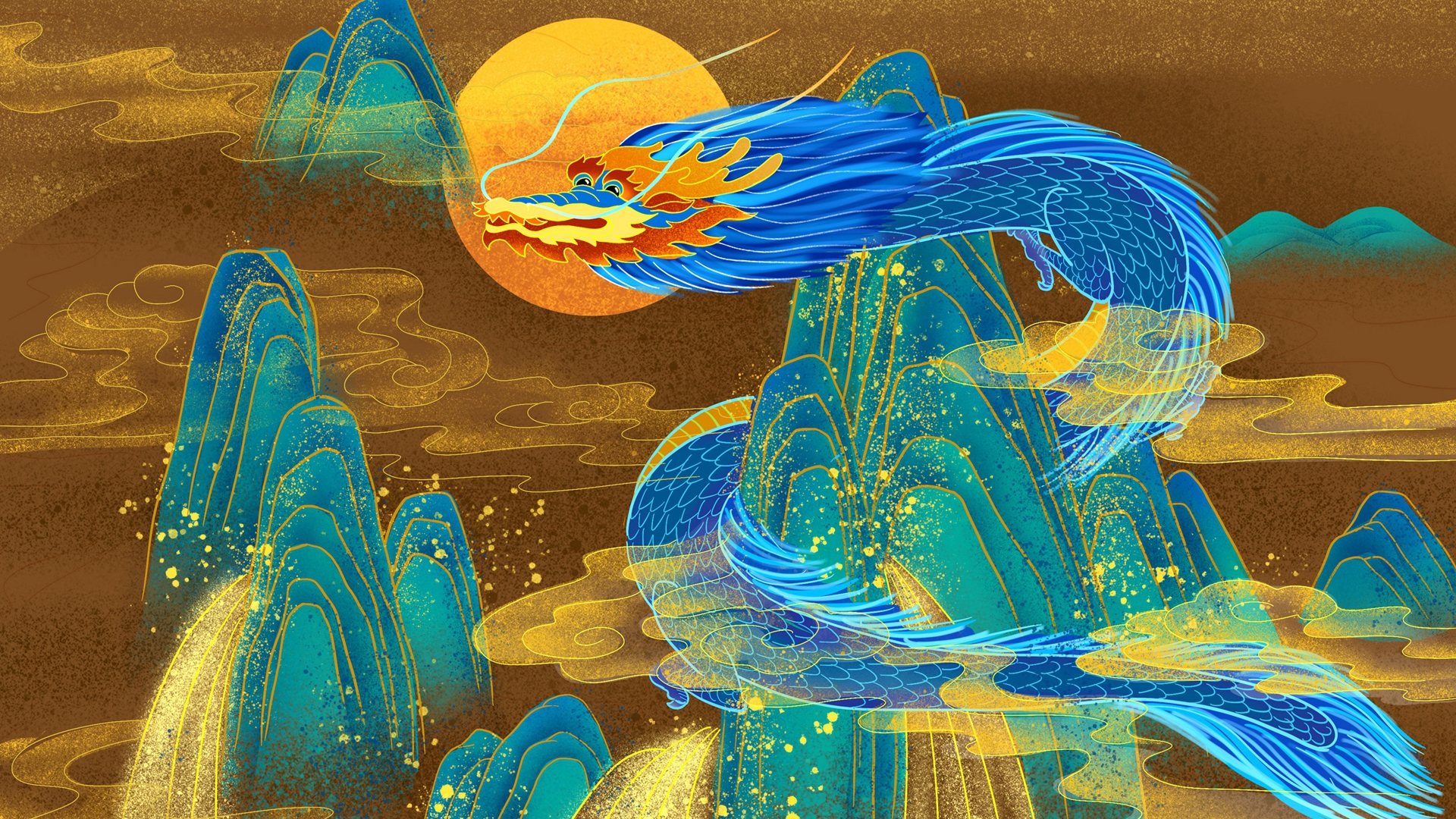 唯美中国风插画桌面壁纸