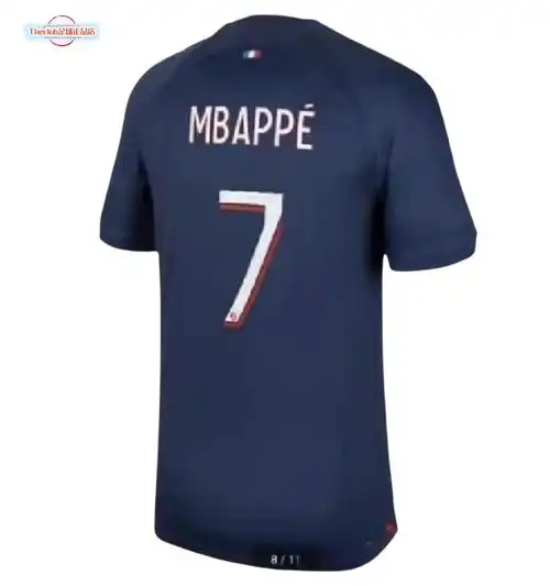 正品2324赛季巴黎球衣7号姆巴佩主场李刚仁短袖客场足球服球员