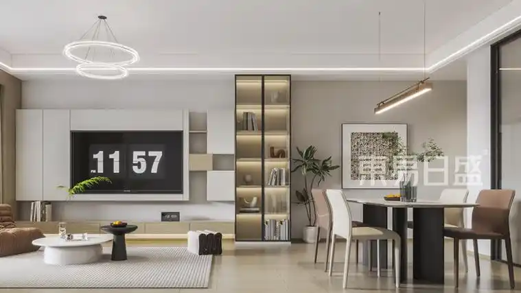 华富村79平现代原木风格装修效果图