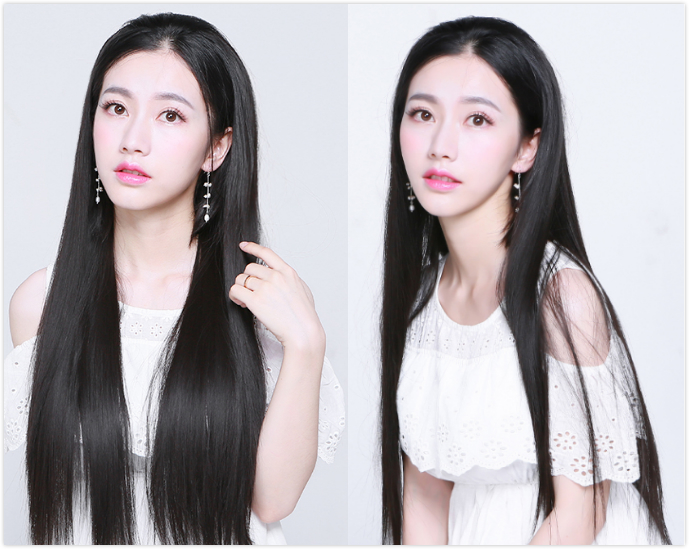 2021最新长直发发型清纯温婉