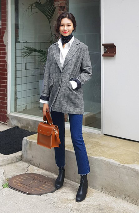 韩国女士小西装穿搭超美女装小西装搭配技巧在这