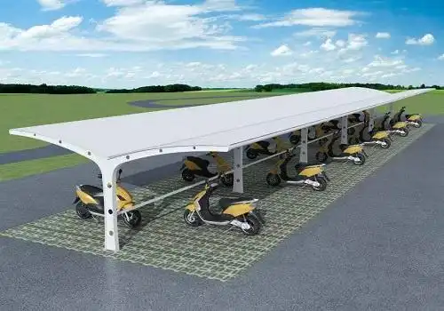 y字形双边膜结构电动车停车棚