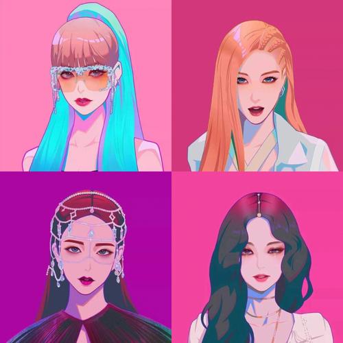 blackpink动漫手绘头像壁纸266