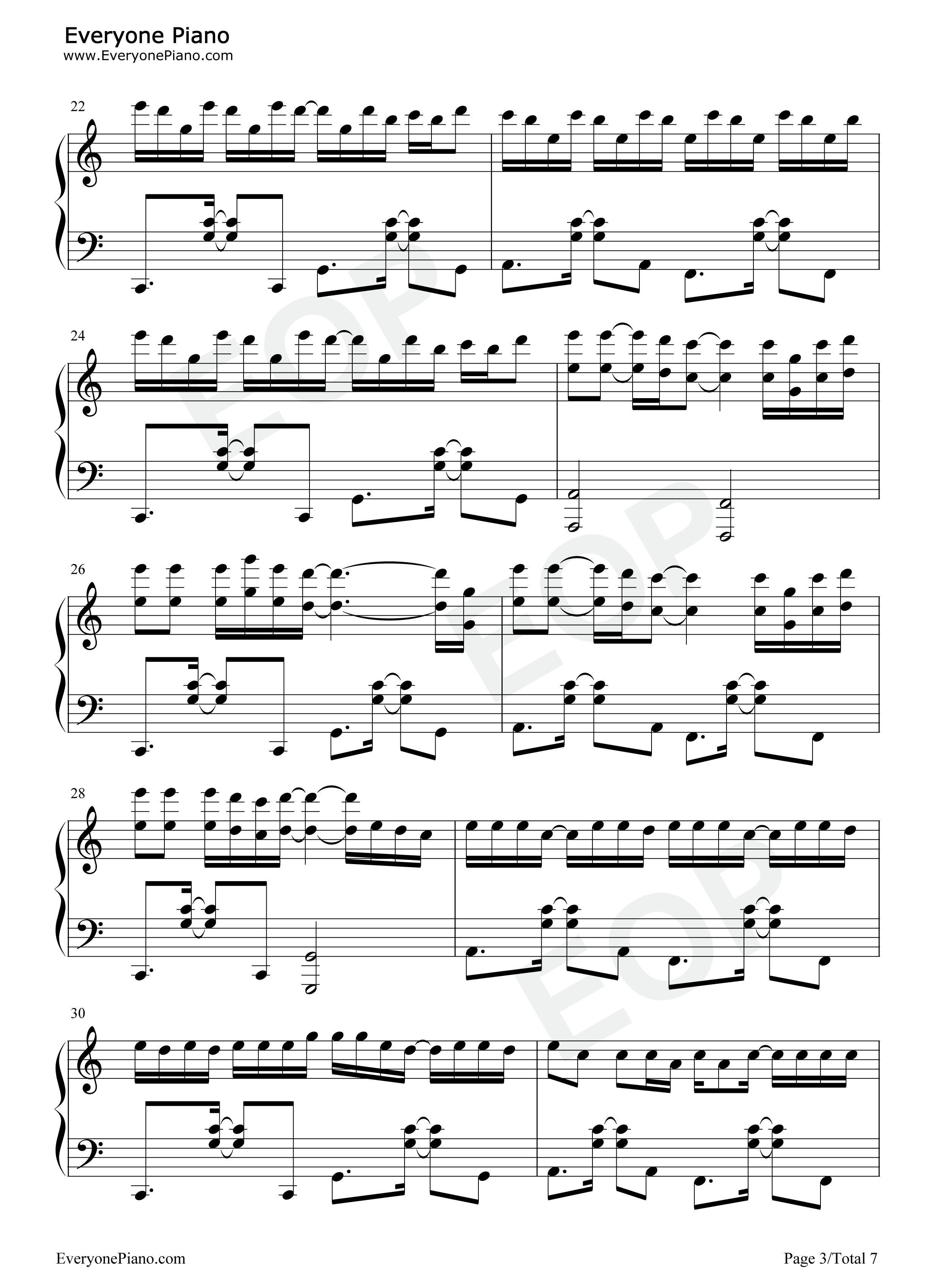 邀请你坐上我的野摩托-抖音五线谱预览3-钢琴谱文件(五线谱,双手简谱