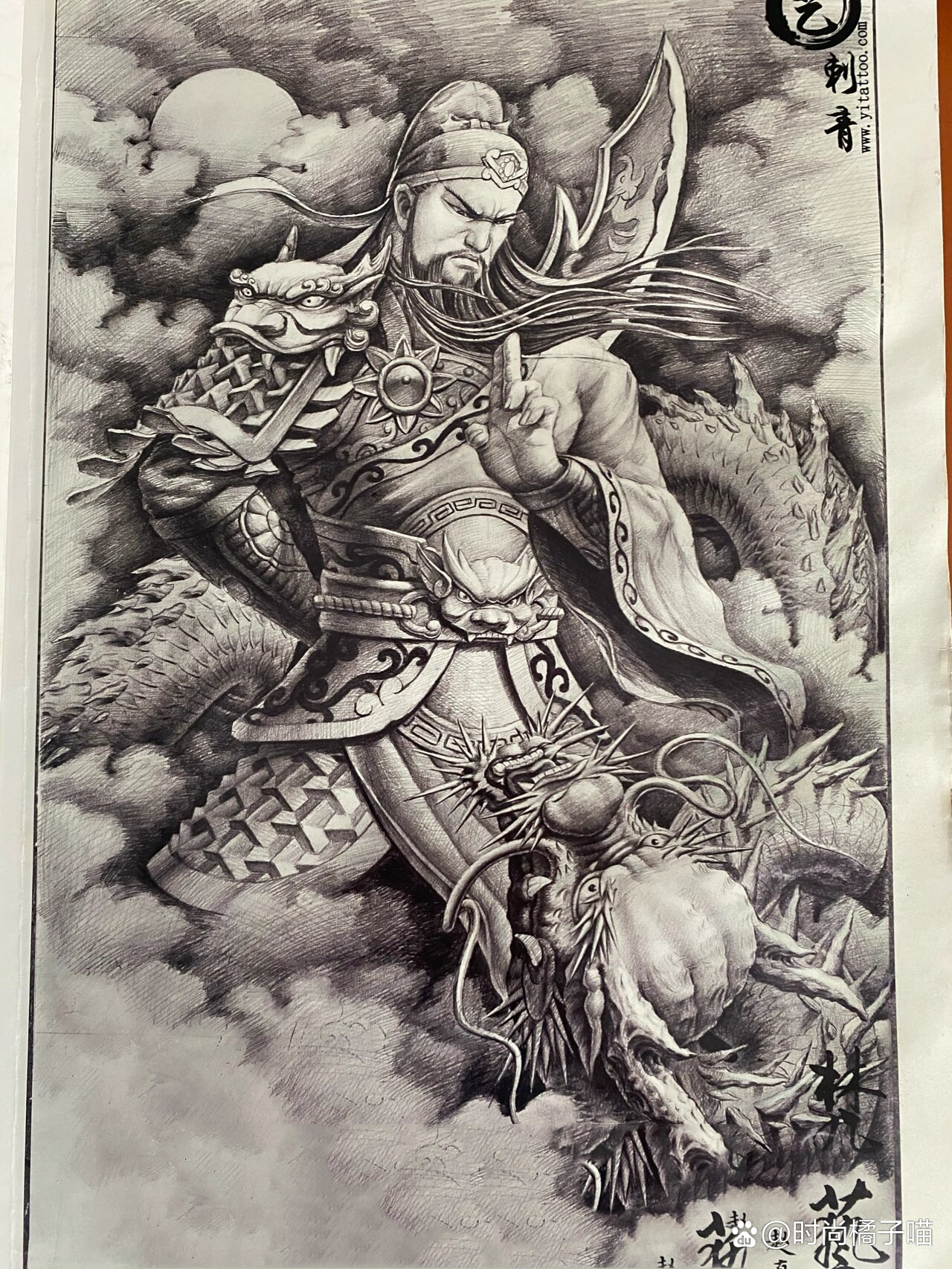 关公纹身|关羽纹身|满背关羽手稿 满背关羽手稿,本店创作手稿,收录在