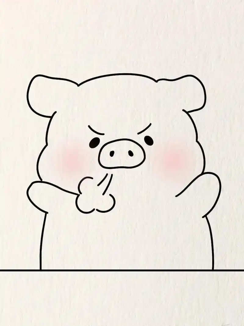 简笔画day-生气的小猪.简笔画教程|生气的小猪#简笔画 # - 抖音