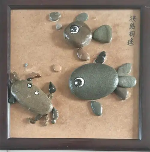 精美的石头会唱歌!(二,石头贴画)