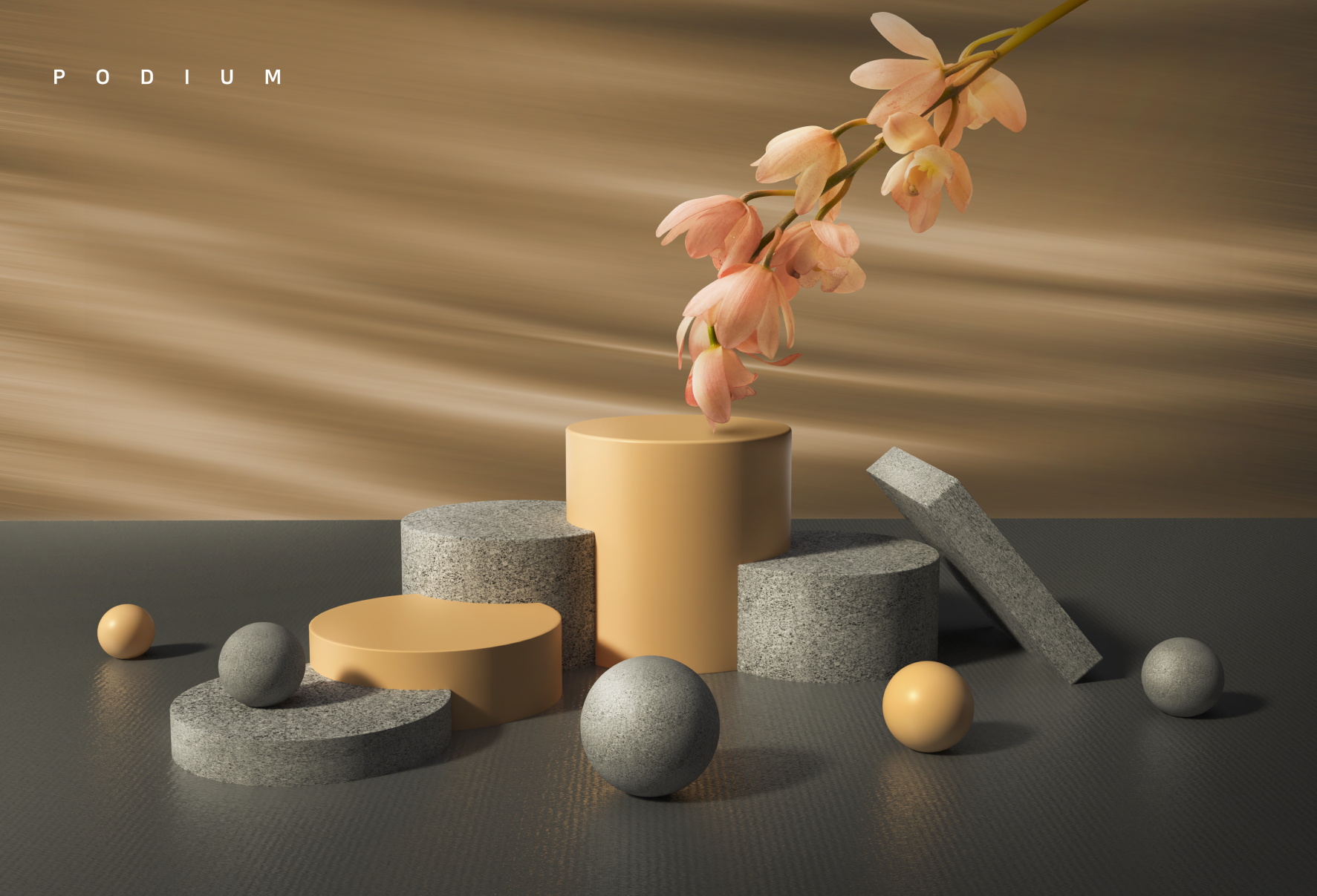 17款高级质感电商产品立体场景海报背景图psd设计素材productstereo