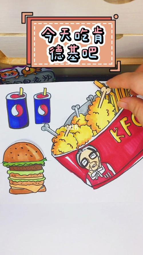 我家附近有肯德基店简笔画