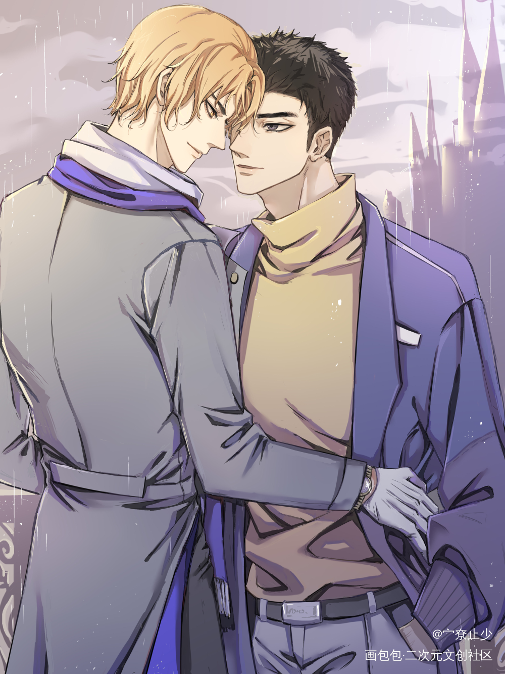 老婆孩子热炕头188男团丁小伟周谨行厚涂平涂日系我要上首推插画同人