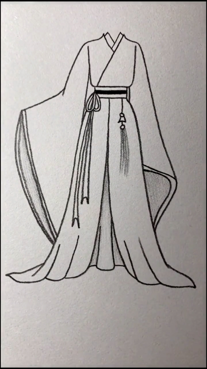 画画原来如此简单#画古风服装