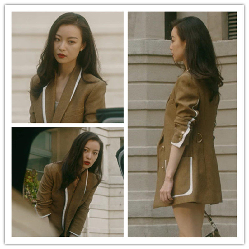 流金岁月倪妮朱锁锁同款衣服女秋冬新款长袖气质通勤修身西装上衣