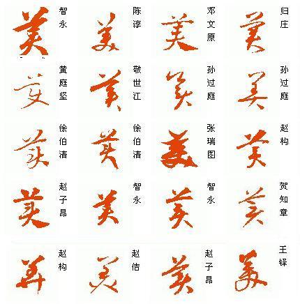 美字草书怎么写