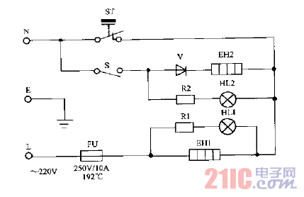 三角drg130节能调温多用电热锅电路图