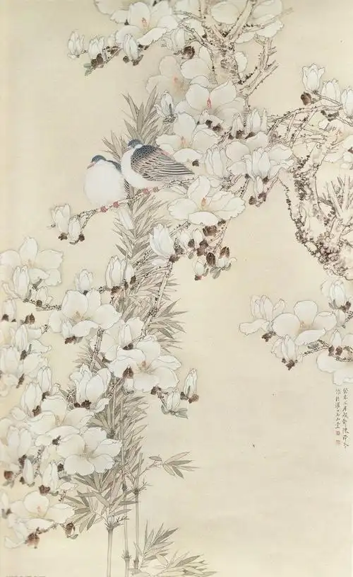 【转载】现代工笔画欣赏(花鸟)(15p)