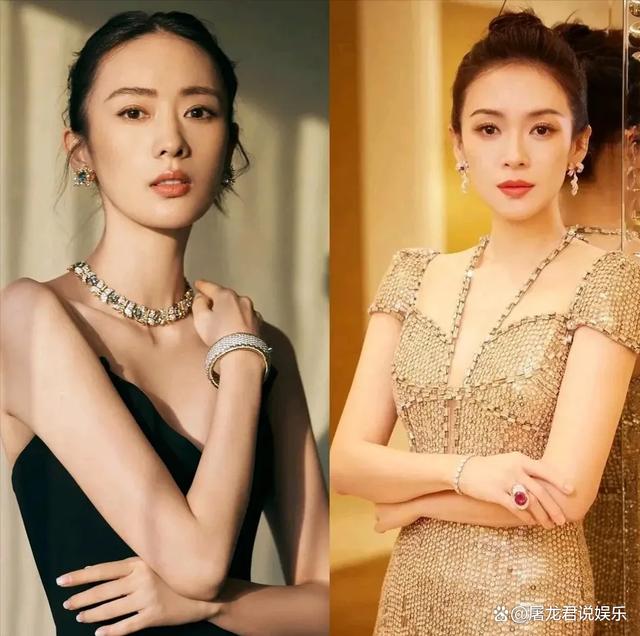童瑶和章子怡这两位长得惊人相似的女星,一旦站在一起,差别立显.