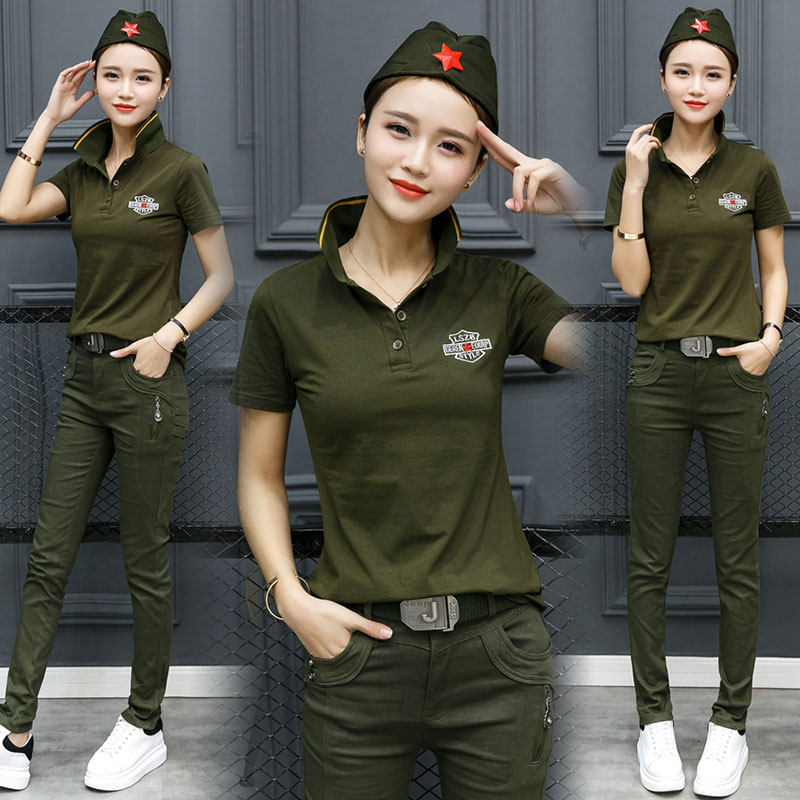 女军装套装短袖