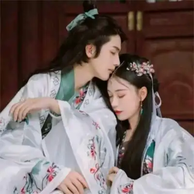 唯美一对古风汉服情侣头像古风情头真人汉服图片