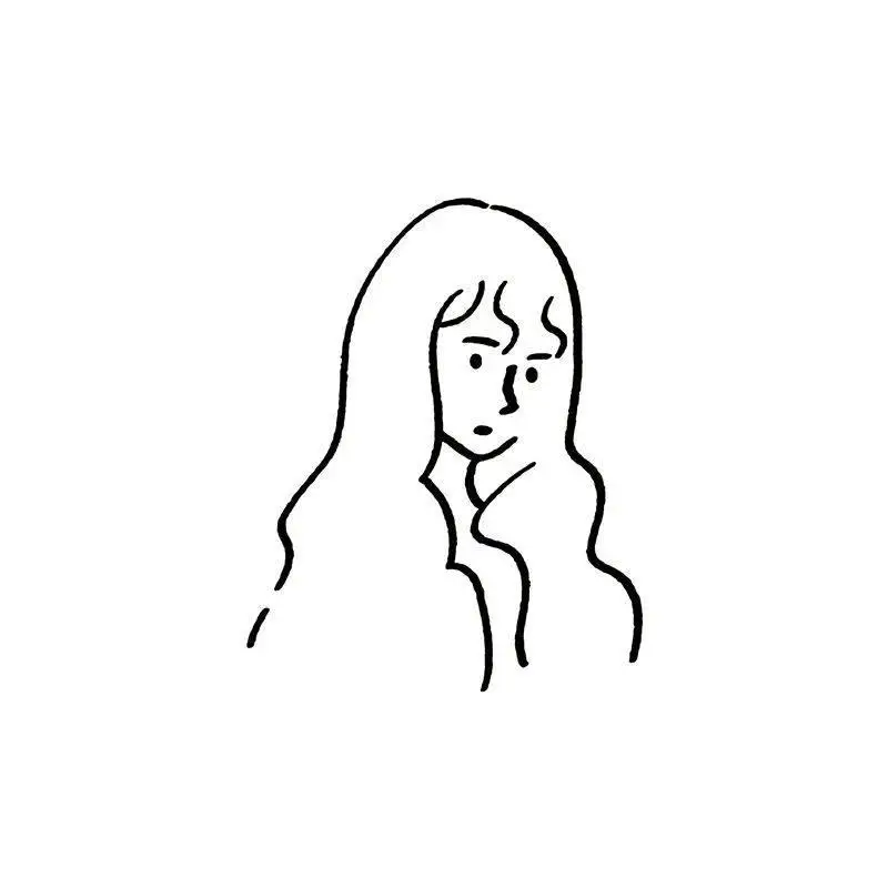 张做头像呢一些简约的手绘线条头像将极简风格进行到底勾勒出可爱图案