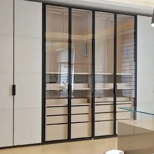 20黑色铝框玻璃门xd-lk01